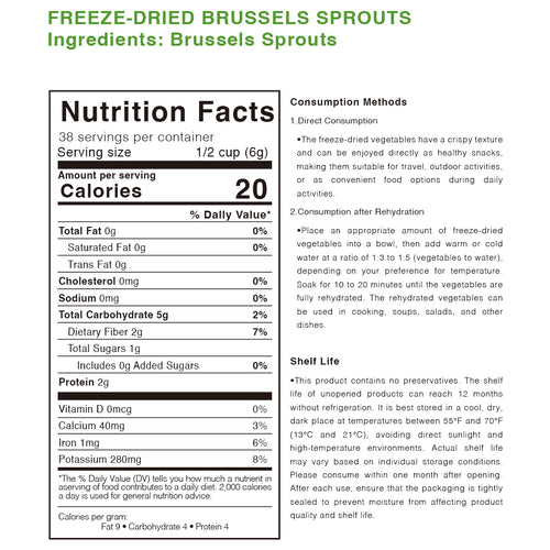 Freeze Dried Brussels - Healthy Snacking